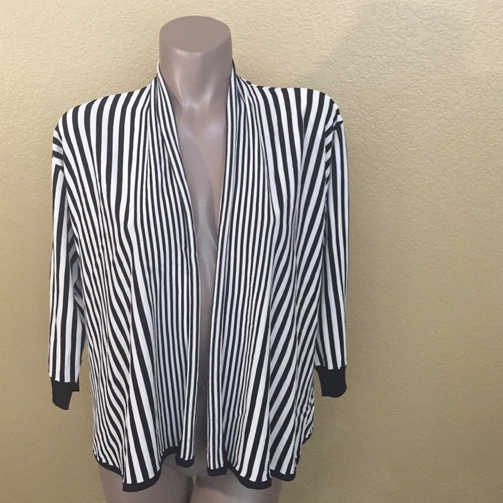 MaxMara Striped Knit Jacket Navy White 🦞L